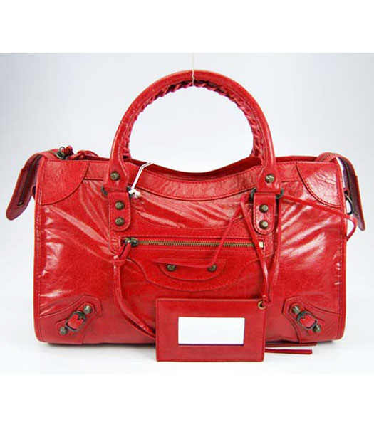 Balenciaga City Bag in Red